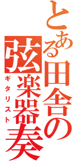 とある田舎の弦楽器奏者（ギタリスト）