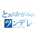 とあるかがみんのツンデレ（インデックス）