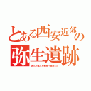 とある西安近郊の弥生遺跡（満人が漢人を華南へ追放した）