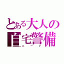 とある大人の自宅警備（ニート）