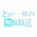 とある一樹の無駄放送（インデックス）