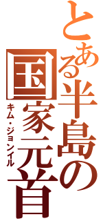 とある半島の国家元首（キム・ジョンイル）