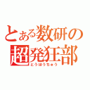 とある数研の超発狂部員（とうほうちゅう）