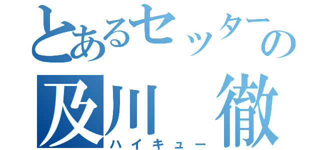 とあるセッターの及川 徹（ハイキュー）