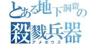 とある地下洞窟の殺戮兵器（アメボウズ）