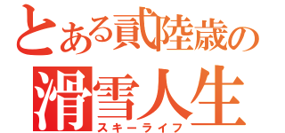 とある貳陸歳の滑雪人生（スキーライフ）