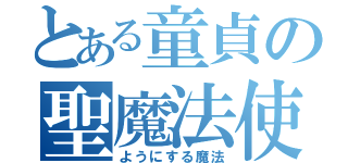 とある童貞の聖魔法使（ようにする魔法）