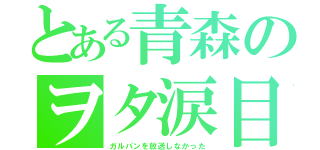 とある青森のヲタ涙目（ガルパンを放送しなかった）