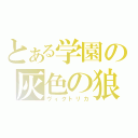 とある学園の灰色の狼（ヴィクトリカ）