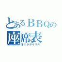 とあるＢＢＱの座席表（オニクダイスキ）