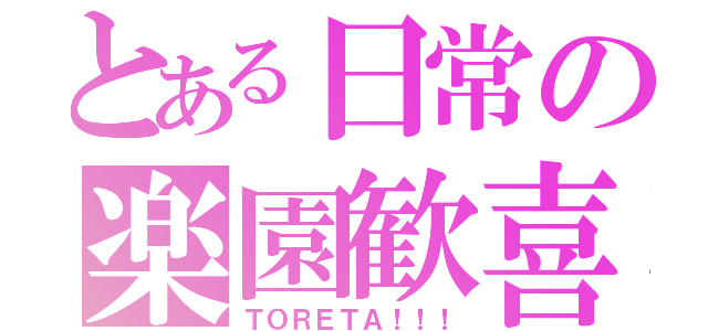 とある日常の楽園歓喜（ＴＯＲＥＴＡ！！！）