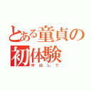 とある童貞の初体験（中出しで）