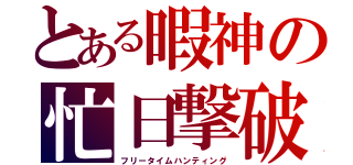 とある暇神の忙日撃破（フリータイムハンティング）