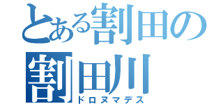 とある割田の割田川（ドロヌマデス）