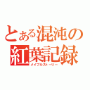 とある混沌の紅葉記録（メイプルストーリー）