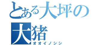 とある大坪の大猪（オオイノシシ）