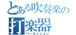 とある吹奏楽の打楽器（パーカッション）