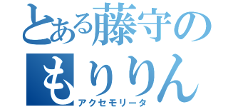 とある藤守のもりりん（アクセモリータ）