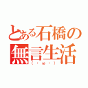 とある石橋の無言生活（（・ω・））