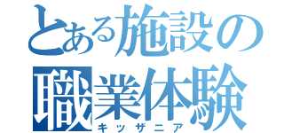 とある施設の職業体験（キッザニア）