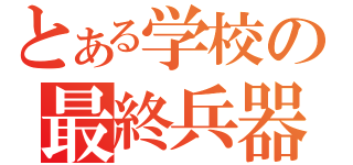 とある学校の最終兵器（）