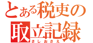 とある税吏の取立記録（さしおさえ）