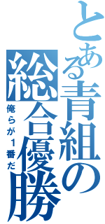 とある青組の総合優勝Ⅱ（俺らが１番だ）