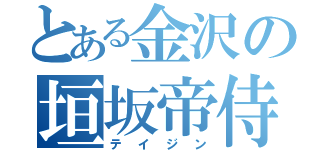 とある金沢の垣坂帝侍（テイジン）