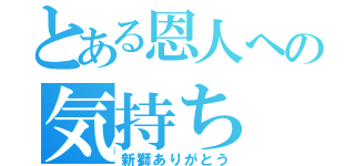 とある恩人への気持ち（新獅ありがとう）