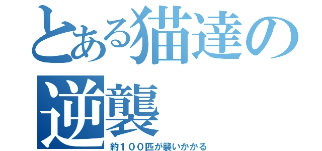 とある猫達の逆襲（約１００匹が襲いかかる）