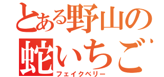 とある野山の蛇いちご（フェイクベリー）