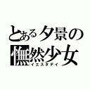 とある夕景の憮然少女（イエスタデイ）