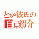 とある彼氏の自己紹介（プロフ用４）