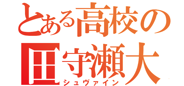 とある高校の田守瀬大（シュヴァイン）