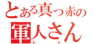 とある真っ赤の軍人さん（シャ）