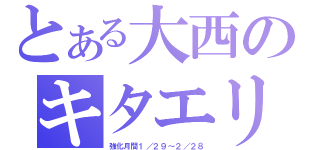 とある大西のキタエリ（強化月間１／２９～２／２８）