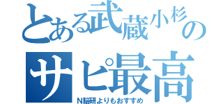 とある武蔵小杉のサピ最高（Ｎ脳研よりもおすすめ）