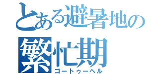 とある避暑地の繁忙期（ゴートゥーヘル）