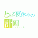 とある夏休みの計画（インデックス）