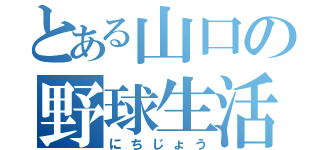 とある山口の野球生活（にちじょう）