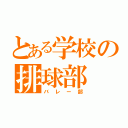 とある学校の排球部（バレー部）