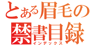 とある眉毛の禁書目録（インデックス）