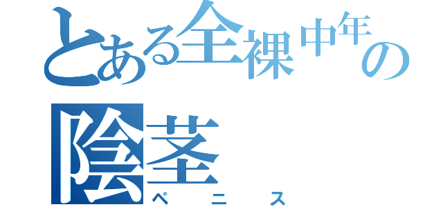 とある全裸中年男性の陰茎（ペニス）