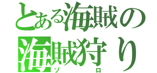 とある海賊の海賊狩り（ゾロ）