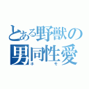 とある野獣の男同性愛（ホモ）