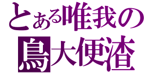 とある唯我の鳥大便渣（）