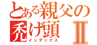 とある親父の禿げ頭Ⅱ（インデックス）