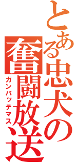 とある忠犬の奮闘放送（ガンバッテマス）