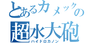 とあるカメックスの超水大砲（ハイドロカノン）