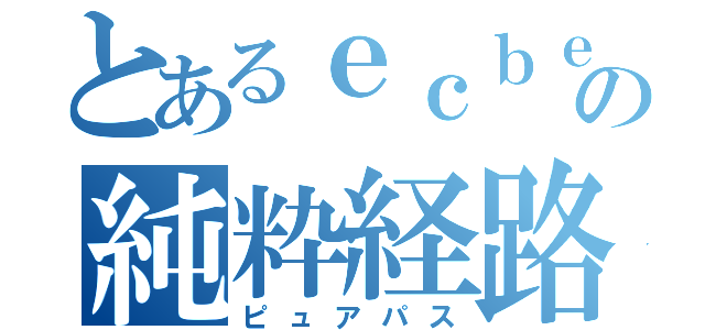 とあるｅｃｂｅｉｎｇの純粋経路（ピュアパス）